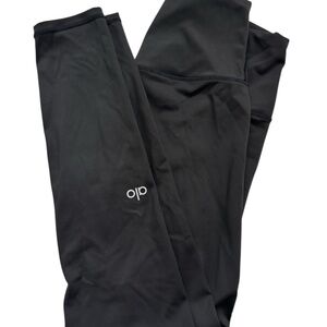 ALO Yoga Jet Black Performance Leggings size medium